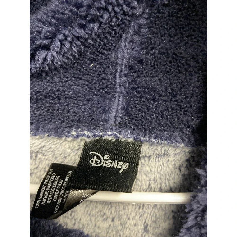 Disney Mickey Mouse Silhouette Blue Plush Hooded Nightgown Size M - Picture 5 of 16